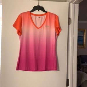 Orange and pink exercise top